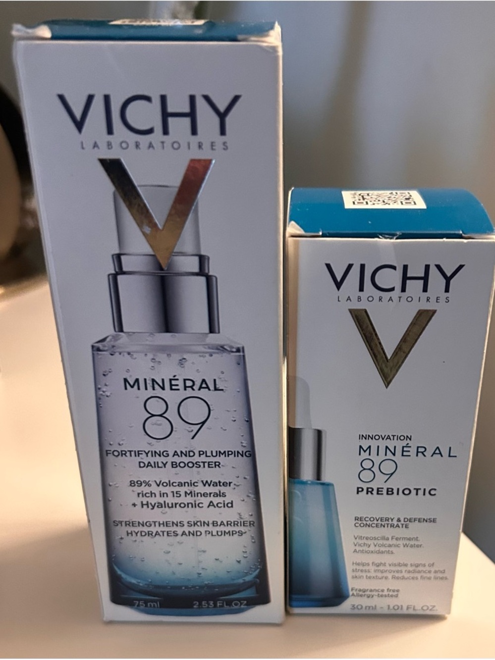 Vichy Minéral 89 Bundle Large Booster + Prebiotic Concentrate Serum Set